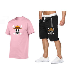 MAOKEI - One Piece Mugiwara Symbol Short Sleeves+Pants Clothes - T-Shirt - 16