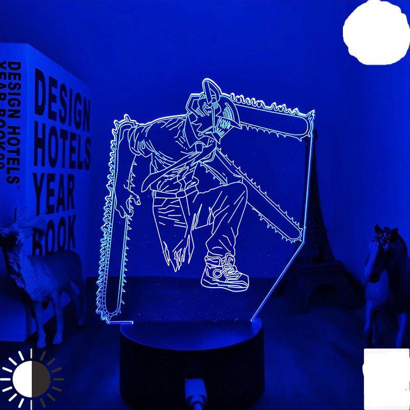 MAOKEI - 3D Led Chainsaw Man Nightlight - 1005003173759350-7 colors no remote