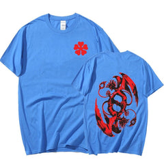 MAOKEI - 5-leaf Clover Long Shirt - 3256804936169983-Black-XS