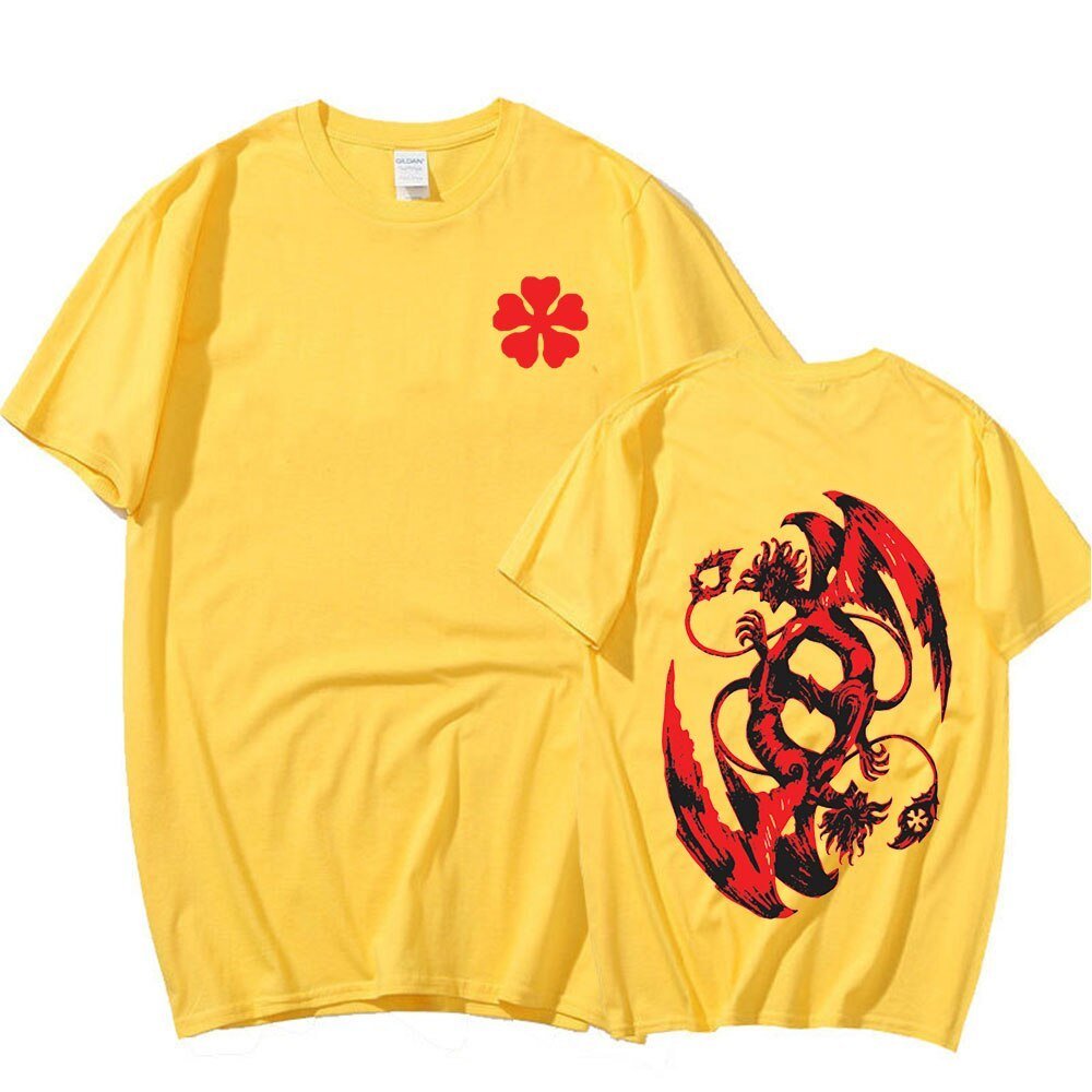 MAOKEI - 5-leaf Clover Long Shirt - 3256804936169983-Black-XS