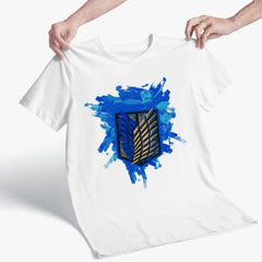 MAOKEI - AOT Exploration Battalion Blue Emblem T-Shirt - B0BT23ZG9V