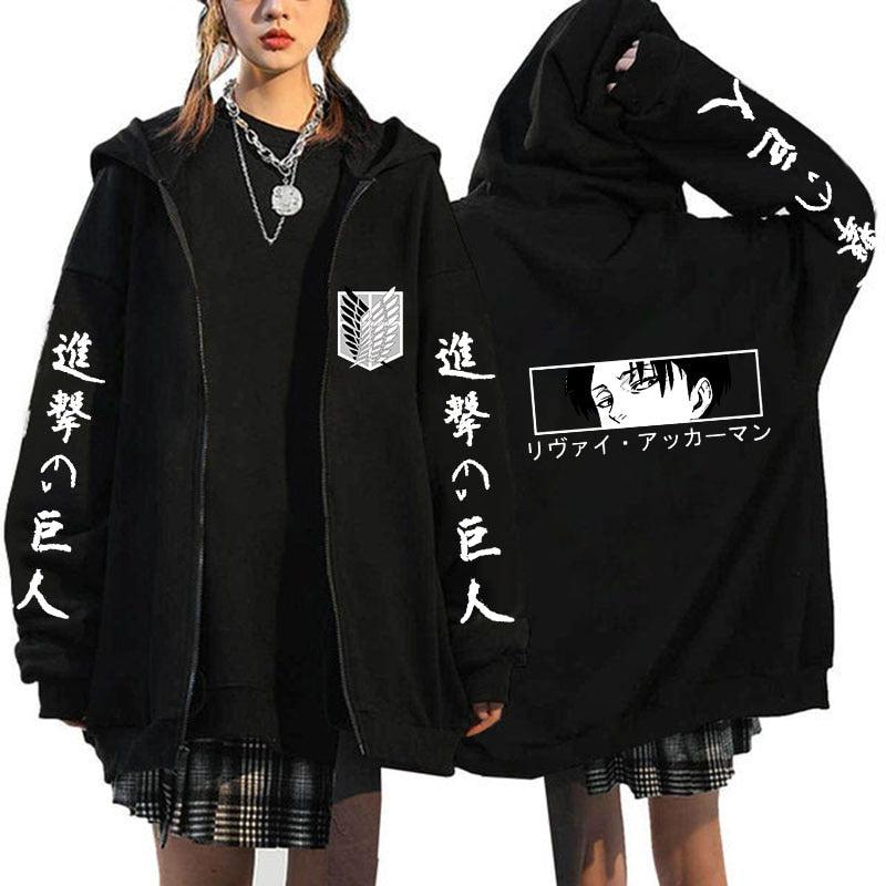 MAOKEI - AOT SweatShirt Levi Serious - 1005004709956251-black802-787-XXS