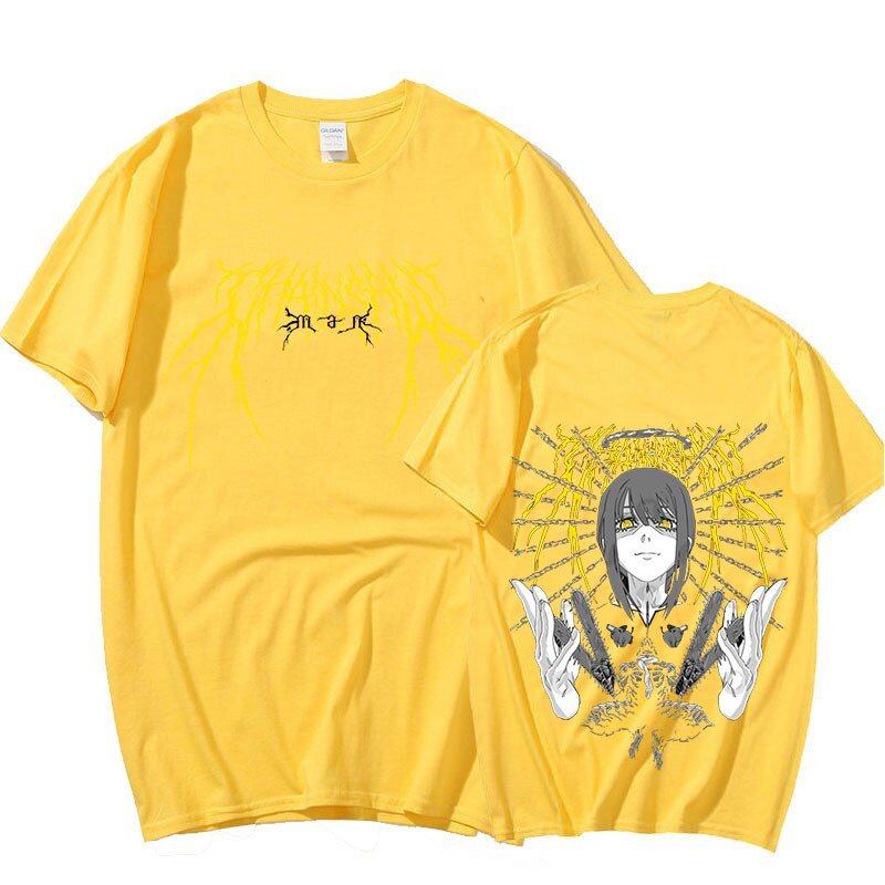 MAOKEI - Chainsaw Man Makima Spider T-Shirt - 1005004634559341-Black-XS