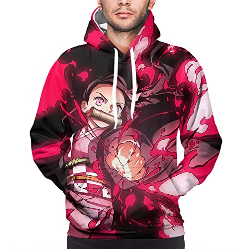 MAOKEI - Demon Slayer Nezuko Blood 3D Attack Hoodie - B0B774SJDM