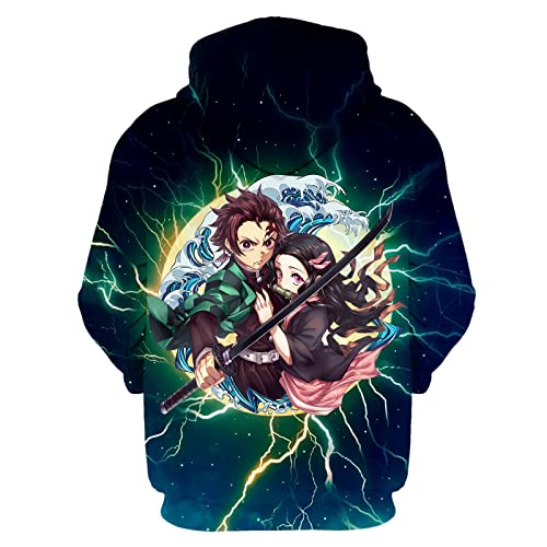 MAOKEI - Demon Slayer Tanjiro Team Lightning Hoodie - B0B7764HKL