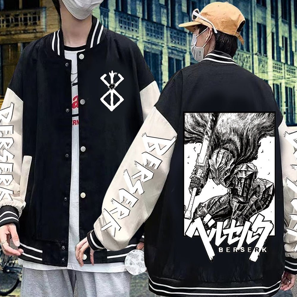 MAOKEI - Harajuku Guts Berserker Jacket - 1005004442324366-Black-XS
