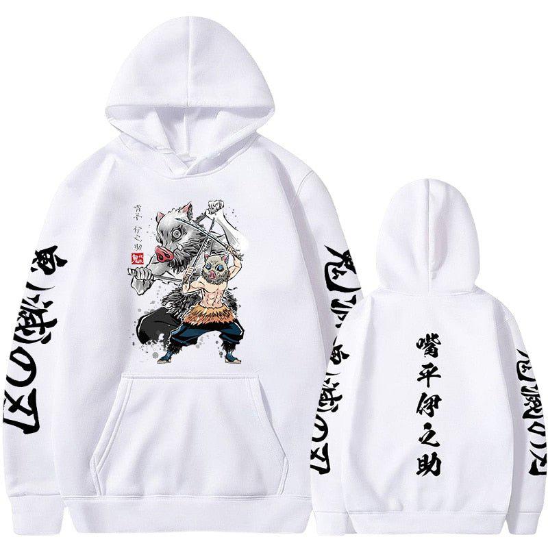 MAOKEI - Inosuke Demon Slayer New Style Hoodie - 1005005079216460-Black-S