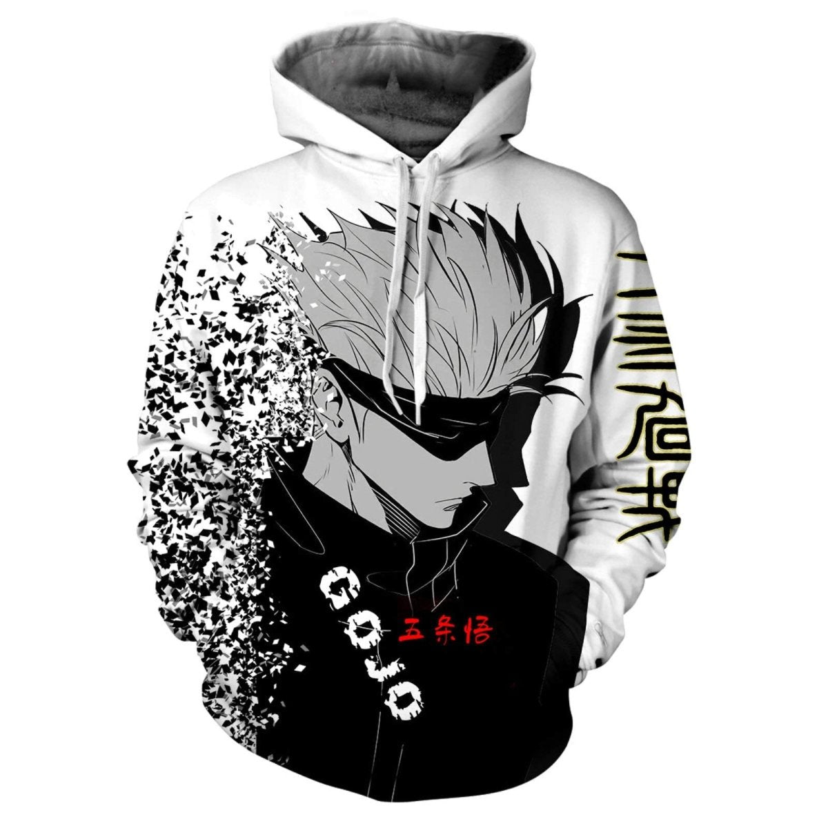 MAOKEI - Jujutsu Kaisen Gojo Satoru Serious Style Hoodie - B0CLYWR4SD-1