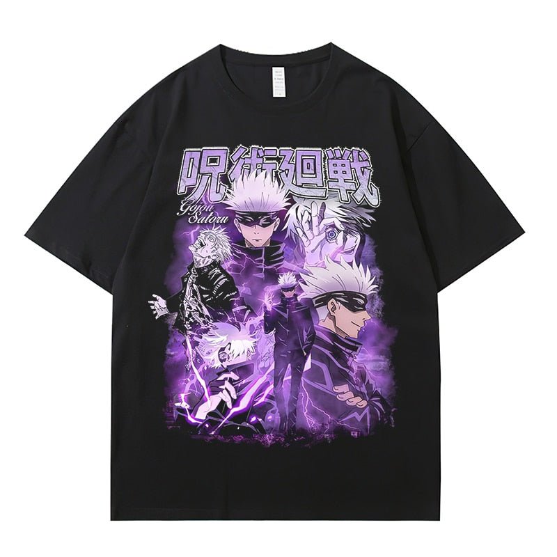 MAOKEI - Jujutsu Kaisen Gojo Satoru Status Change T-Shirt - 1005004686337290-H3114-black-XS