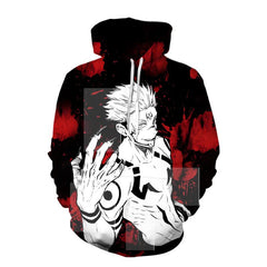 MAOKEI - Jujutsu Kaisen Ryomen Sukuna Wrath Blood Hoodie - B0BBFX6974