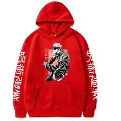 MAOKEI - Jujutsu Kaisen Satoru Think Hoodie - 1005001952392613-Black-XS