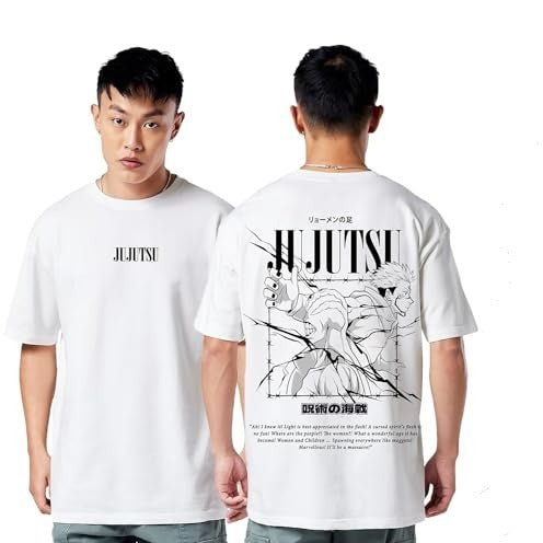 MAOKEI - Jujutsu Kaisen Sukuna Epic Anime Kanji T-Shirt - B0CHP42C31
