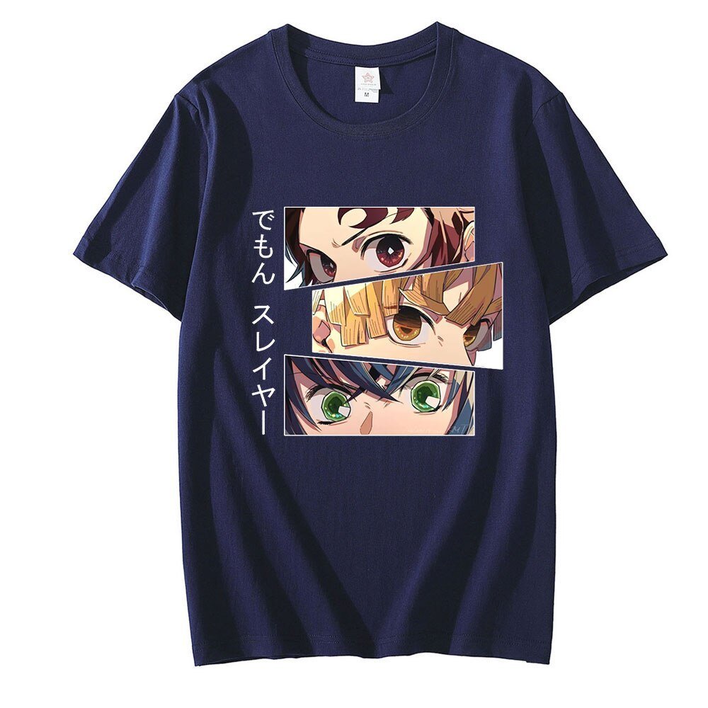MAOKEI - Kamado Team Zoom Eyes Shirt - 1005003898010653-Navy blue-XS