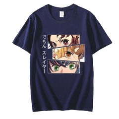 MAOKEI - Kamado Team Zoom Eyes Shirt - 1005003898010653-Navy blue-XS