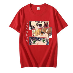 MAOKEI - Kamado Team Zoom Eyes Shirt - 1005003898010653-Red-XS