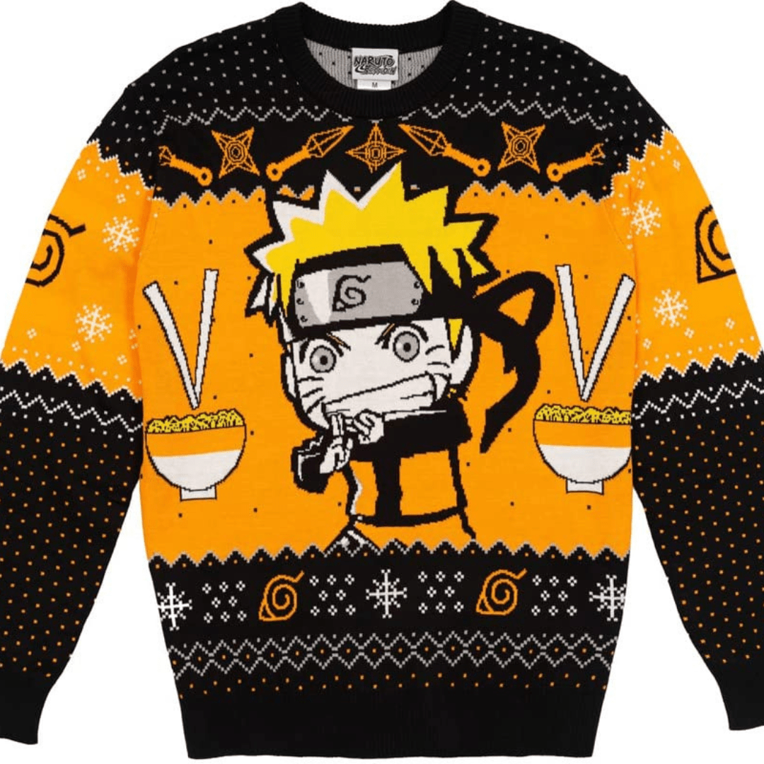 MAOKEI - Naruto Shippuden Ichiraku Ramen Christmas Sweater Style 2 - B09YMT3W3C