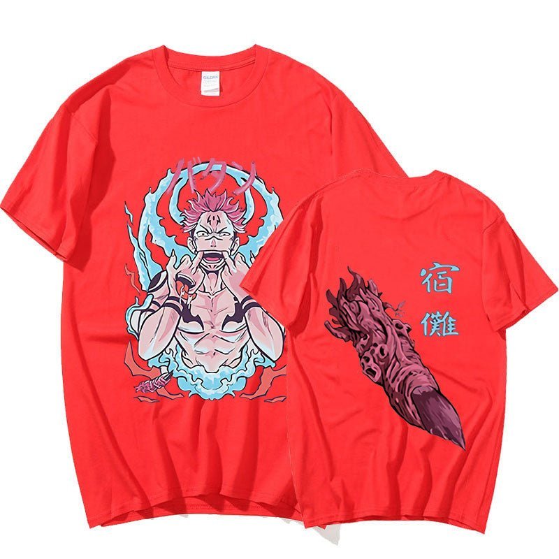 MAOKEI - Ryomen Sukuna Finger Mode T-Shirt - 1005004375910172-Black-XS