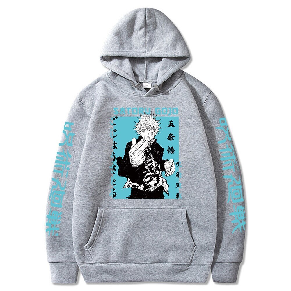 MAOKEI - Satoru Gojo Street Style Hoodie - 1005004199579045-Black-XS