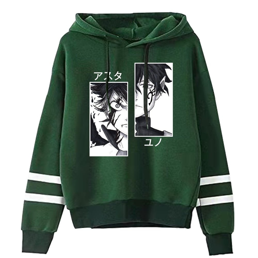 MAOKEI - Trendy Black Clover Hoodie - 1005003718951807-Black-XXS