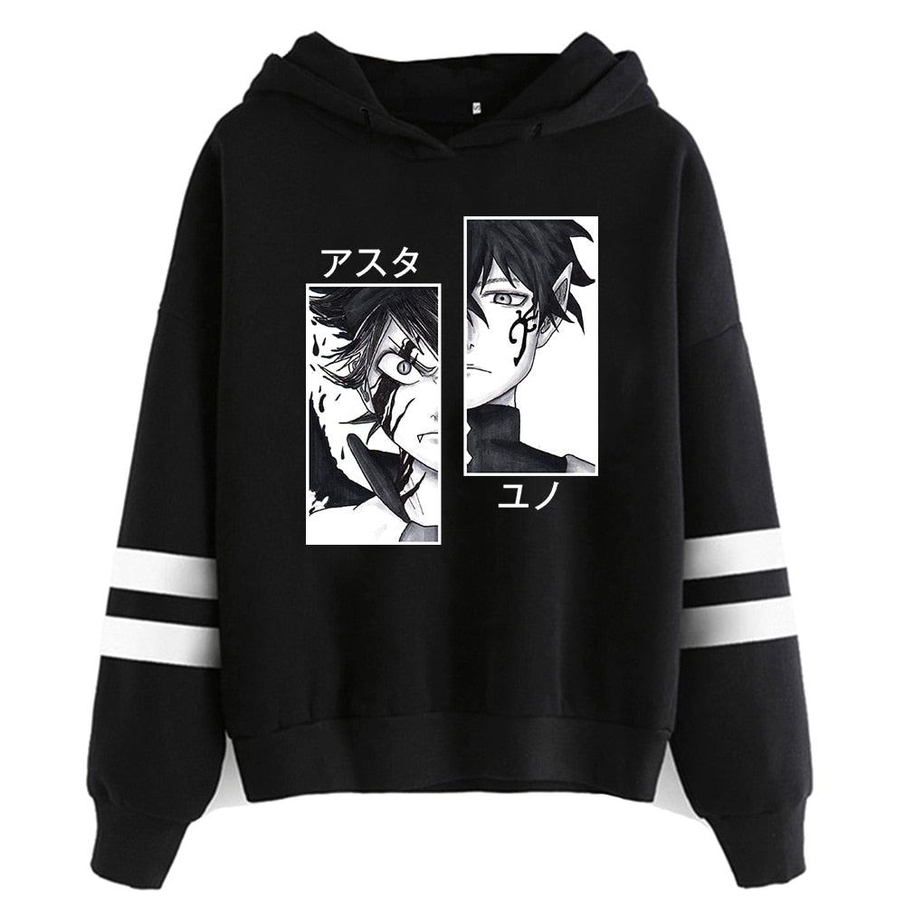 MAOKEI - Trendy Black Clover Hoodie - 1005003718951807-Black-XXS