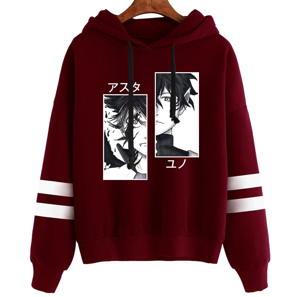 MAOKEI - Trendy Black Clover Hoodie - 1005003718951807-Black-XXS