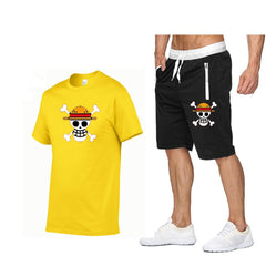 One Piece Mugiwara Symbol Short Sleeves+Pants Clothes