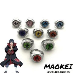 MAOKEI - Akatsuki Members Rings - 48596360-10pcs-with-box