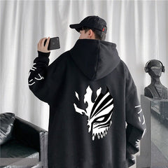 MAOKEI - Bleach Hollow Form New Style 3D Hoodie - 1005004707718215-Black1-XS