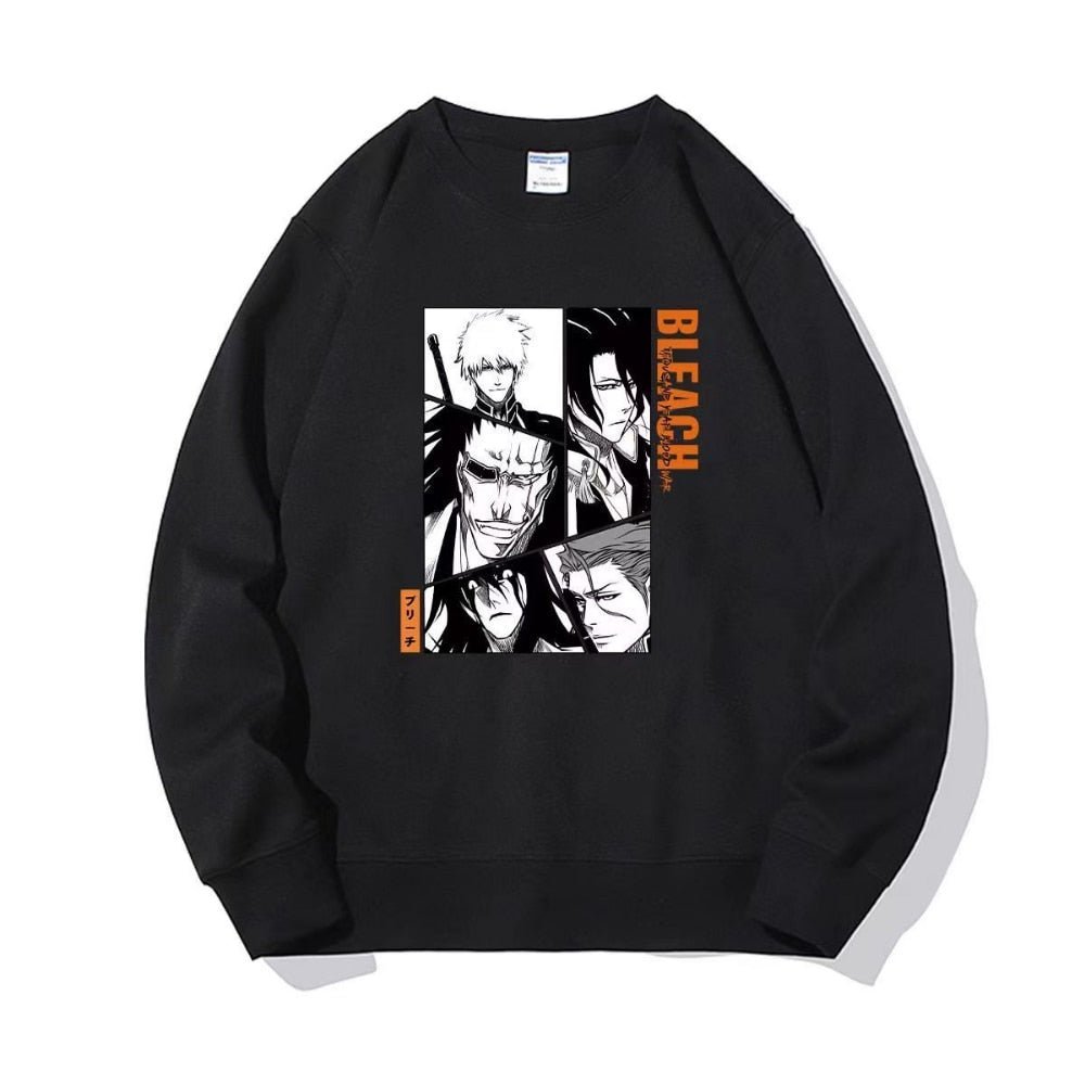 MAOKEI - Bleach Simple Big Characters Sweatshirts - 1005004879258695-Black(Thick)-S