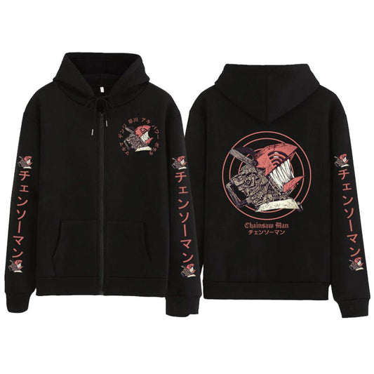 MAOKEI - Chainsaw Man Standard Style Hoodie - 1005004689002319-Black-XS