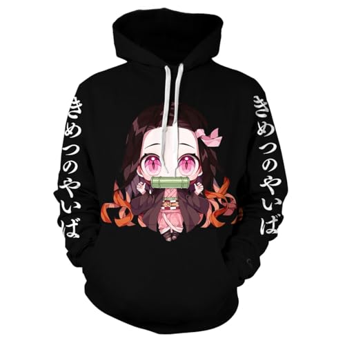 MAOKEI - Demon Slayer Chibi Nezuko Classic Pose Hoodie Style 1 - B0CK1KXF57