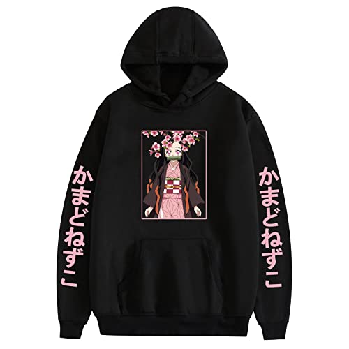 MAOKEI - Demon Slayer Nezuko Kamado Classic Sakura Hoodie - B0B56F5GFM