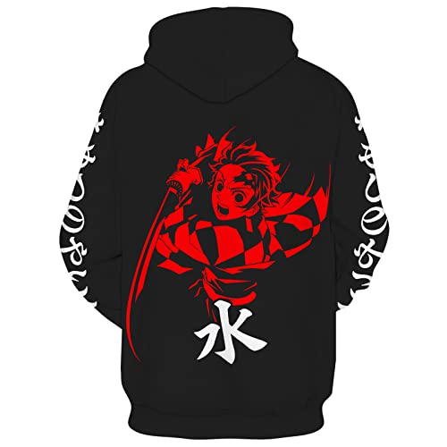 MAOKEI - DEmon Slayer Tanjiro Rage Mask Hoodie - B0B4VCW997