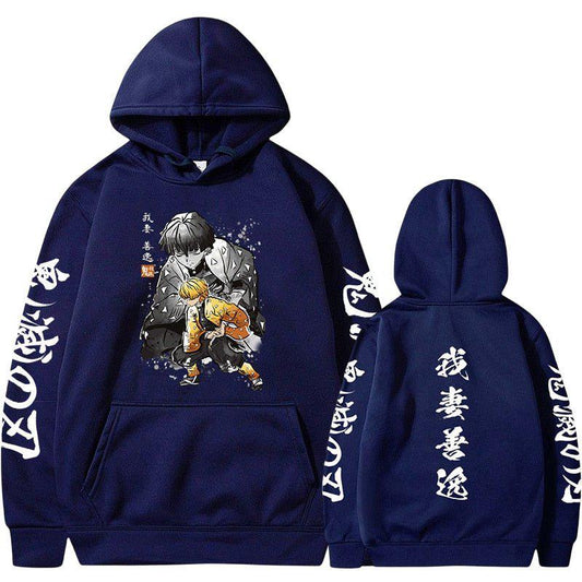 MAOKEI - Demon Slayer Zenitsu First Kata Hoodie - 1005005079266663-Black-S