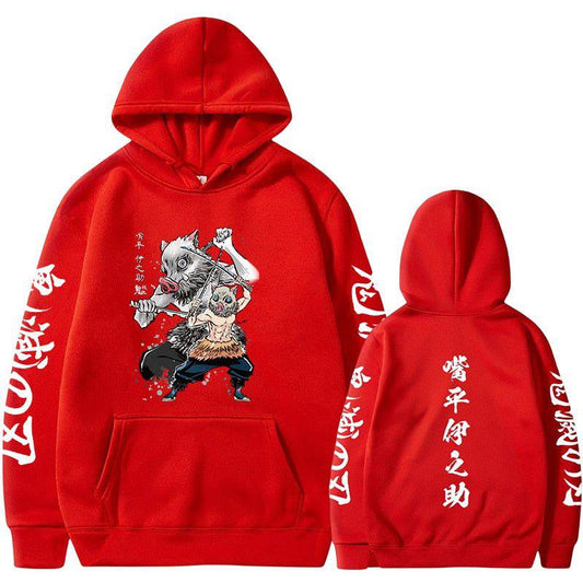 MAOKEI - Inosuke Demon Slayer New Style Hoodie - 1005005079216460-Black-S