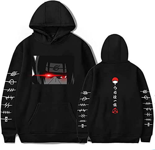 MAOKEI - Itachi Sharingan Face Clan Revenge Hoodie - B09XMK8YL7