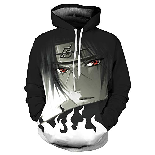 MAOKEI - Itachi Uchiha Clan Sharingan Inspired Hoodie Style 1 - B0B8RZ9P6V