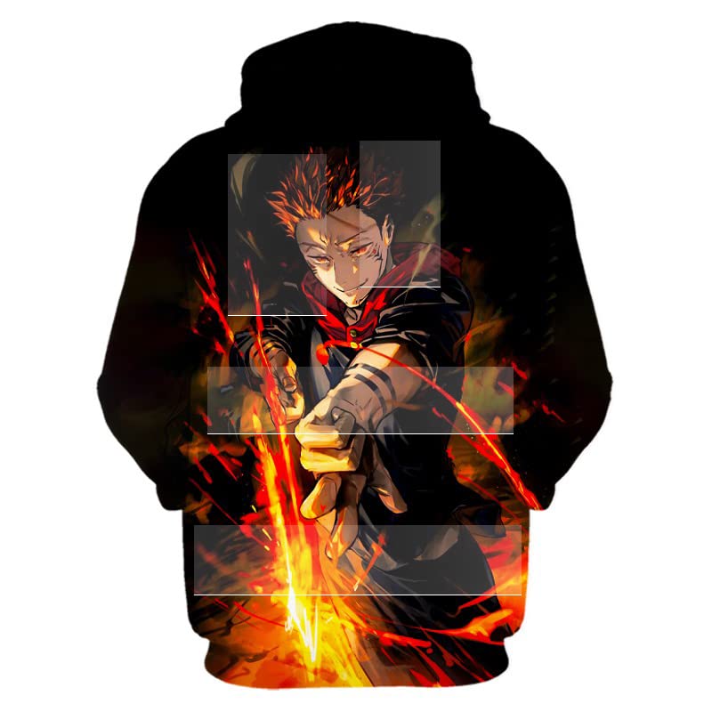 MAOKEI - Jujutsu Kaisen Itadori X Sukuna Fire Arrow Attack Hoodie - B0BBFPVMKP