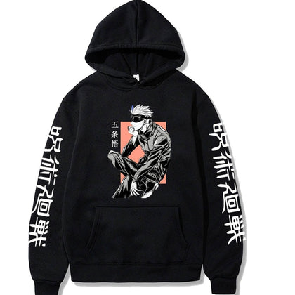 MAOKEI - Jujutsu Kaisen Satoru Think Hoodie - 1005001952392613-Black-XS