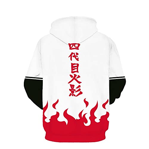 MAOKEI - Naruto Hokage Robe Inspired Hoodie - B09KGNR9W9