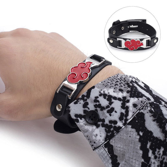 MAOKEI - Naruto Red Cloud Akatsuki Emblem Bracelet - 1005004887898133-2