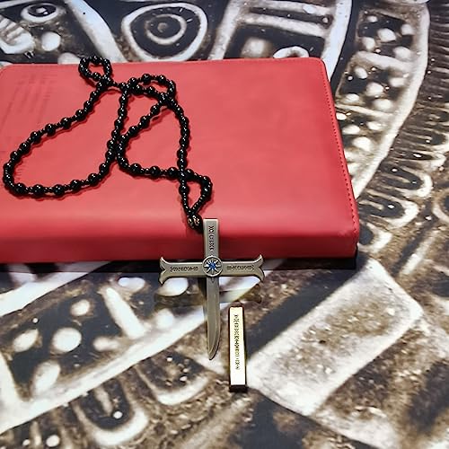 MAOKEI - One Piece Dracule Mihawk Cross Sword Necklace - B0BN8YMDT5