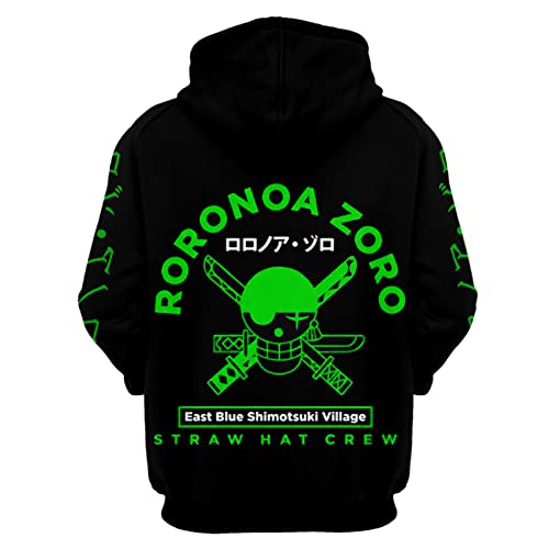 MAOKEI - One Piece Roronoa Zoro Fight 1 Hoodie - B0CKFL39WY