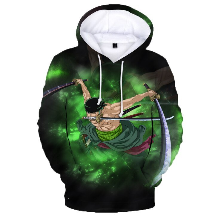 MAOKEI - One Piece Zoro Wano Fight Last Technic 3D Hoodie - 1005001982417985-Beige-XXS