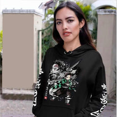 MAOKEI - Tanjiro 3D Attack Hoodie - 1005005073432967-Black-S